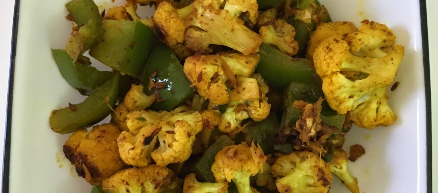 Cauliflower Capsicum Stir Fry Recipe