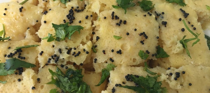 Instant Dhokla (Steamed gram flour dumplings)