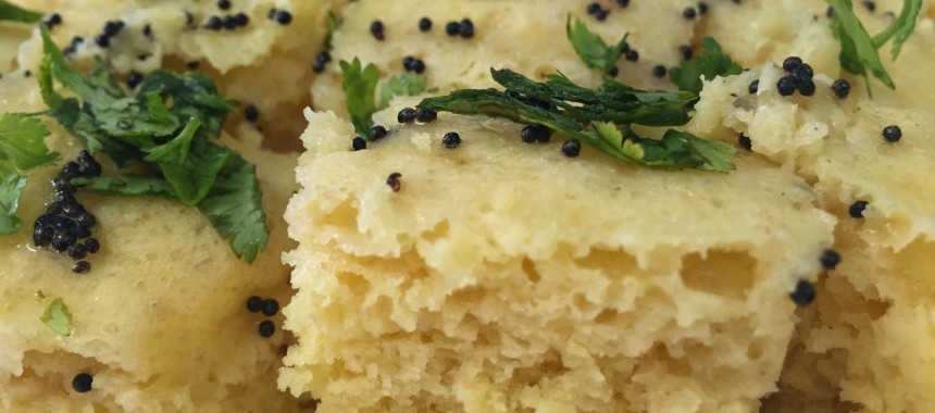 Instant Dhokla (Steamed gram flour dumplings)