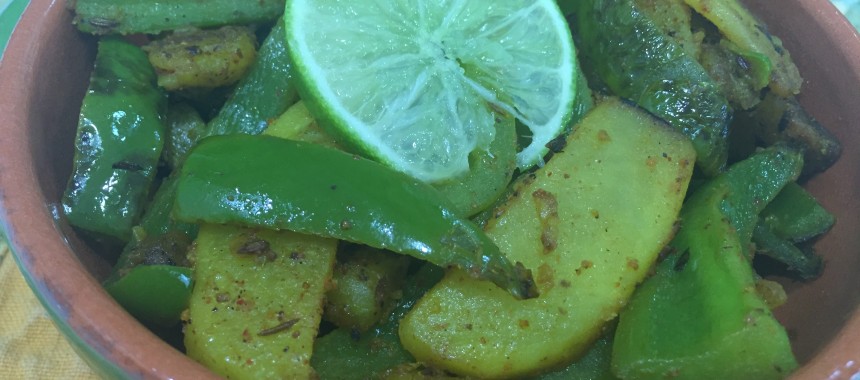 Stir Fry Capsicum With Potato Recipe