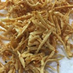 Home made 'salli' after frying