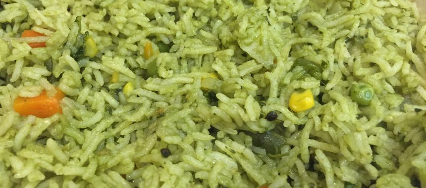 Green Pulao Recipe