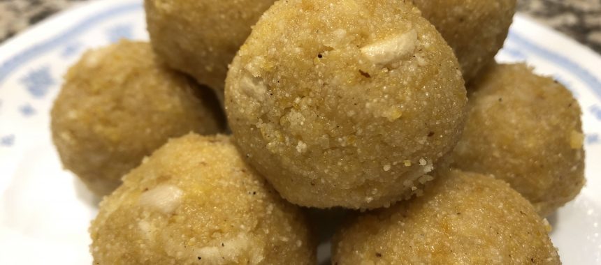 Raghavdas Ladoo Recipe (Semolina And Gram Flour Ladoo)